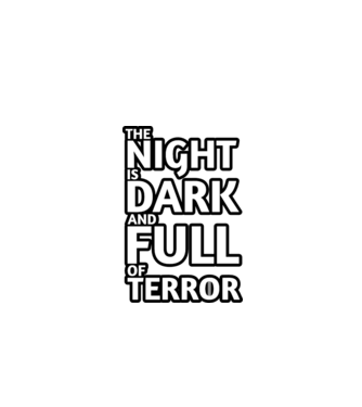 The night is dark and full of terror model gri pe tricou