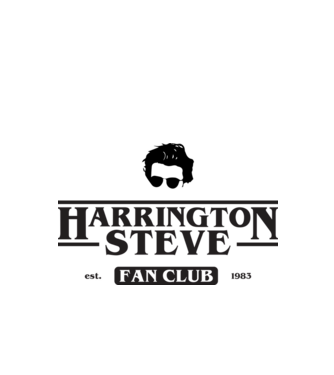 steve harrington fan club model alb pe tricou