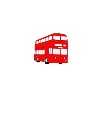 Autobuze model alb pe tricou