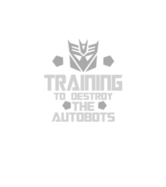 Training to destroy the autobots model negru pe tricou