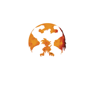 goku sunset model negru pe tricou