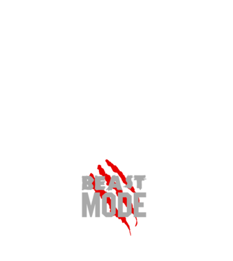 Beast mode model negru pe tricou