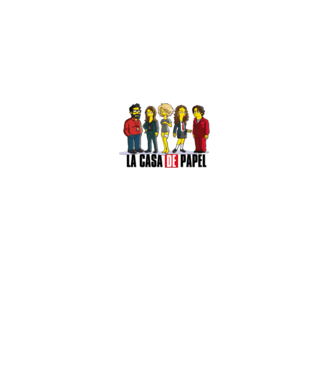 la casa de papel simpson model alb pe tricou
