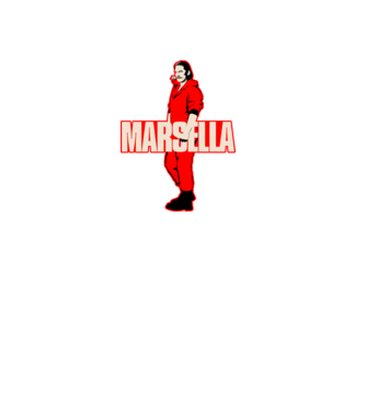 mareille la casa de papel model negru pe tricou