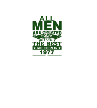 All men are created - 1977 model roșu pe tricou