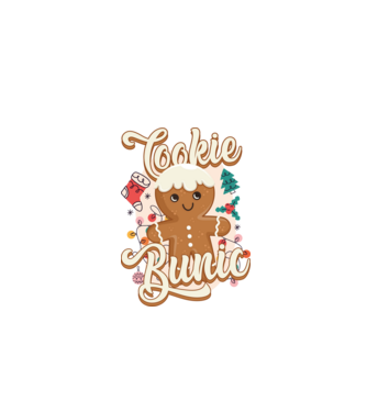 Cookie bunic model alb pe tricou