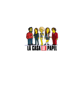 la casa de papel simpson model gri pe tricou