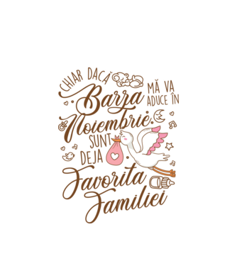 Favorita familiei NOIEMBRIE model alb pe tricou