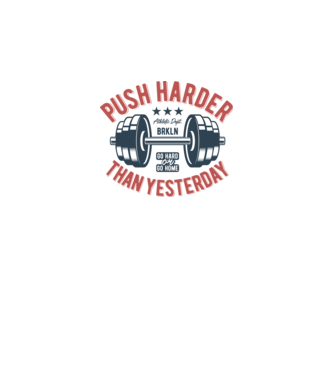 push harder model gri pe tricou