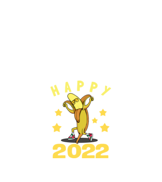 Happy new year Banana model negru pe tricou