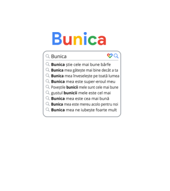 căutare Google Bunica model negru pe tricou