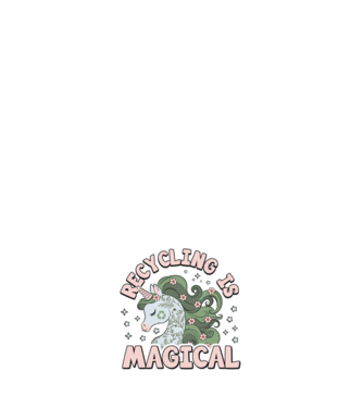 Recycling is magical model negru pe tricou