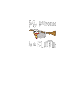 my patronus is a sloth model negru pe tricou
