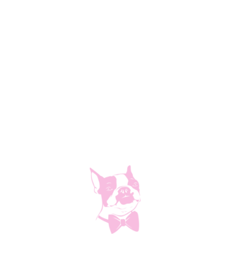 Boston Terrier model negru pe tricou