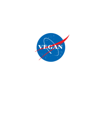 vegan nasa model alb pe tricou