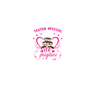 tester oficial de prăjituri model negru pe tricou