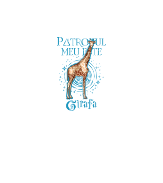 Patronul meu este GIRAFA model negru pe tricou