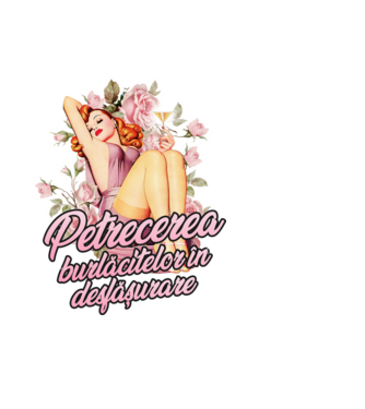 Petrecerea burlăcitelor în desfășurare model negru pe tricou