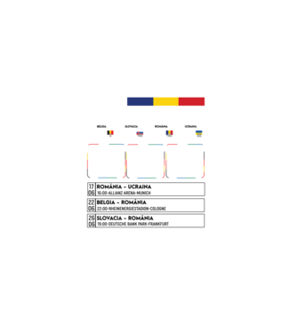 Fotbal Calendar Euro 2024 model alb pe tricou