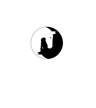 Lovas ying-yang model alb pe tricou