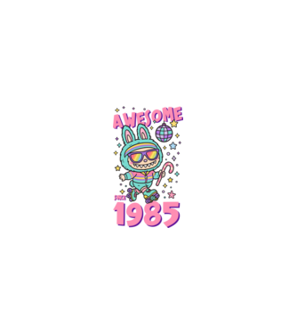 Awesome since 1985 - Labubu model nisipiu pe tricou