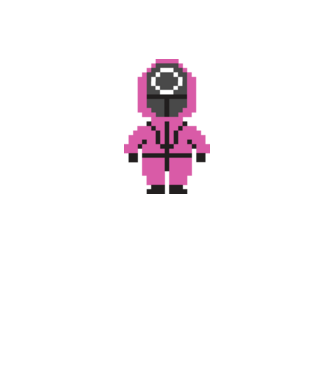 squid game pixel model verde neon pe tricou