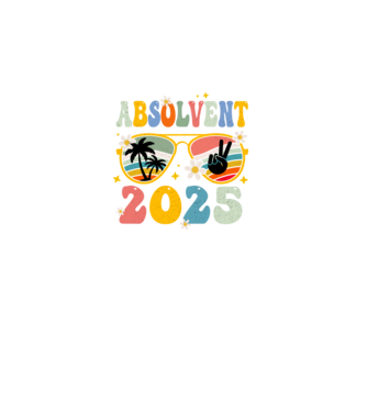 Absolvent 2025 model negru pe tricou