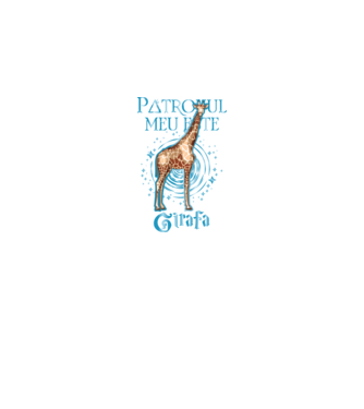 Patronul meu este GIRAFA model negru pe tricou