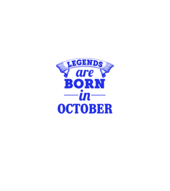 Legends are born in October model alb pe tricou