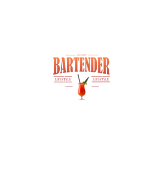 Lifestyle Bartender model alb pe tricou