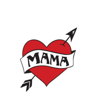 mama model alb pe tricou
