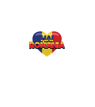 Romania heart model negru pe tricou