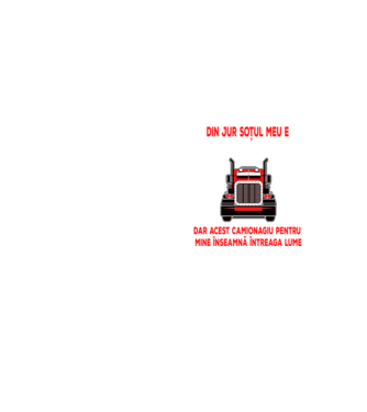 Pentru lumea din jur soțul meu e doar un camionagiu, dar acest camionagiu pentru mine înseamnă întreaga lume model galben neon pe tricou