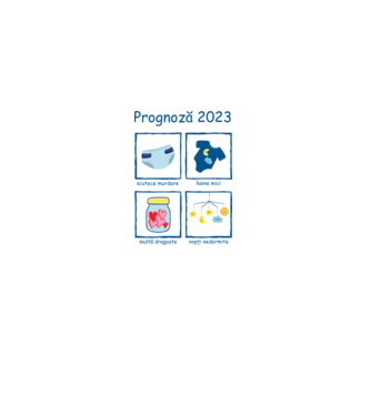 Prognoză 2023 model alb pe tricou