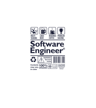 Software Engineer model gri pe tricou