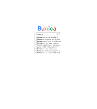 căutare Google Bunica model negru pe tricou