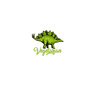 Vegetarian model alb pe tricou