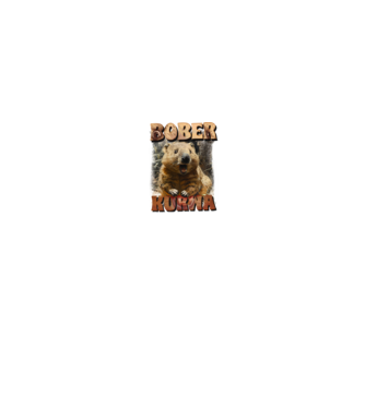 BOBER wombat model negru pe tricou