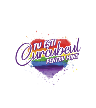 Tu ești curcubeul pentru mine model alb pe tricou