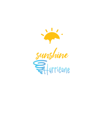 June Girls are Sunshine mixed with a little Hurricane model negru pe tricou