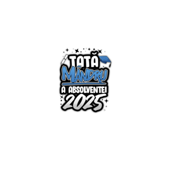 Tată MÂNDRU a absolventei model alb pe tricou