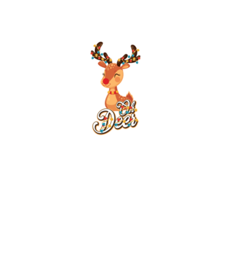Oh deer model negru pe tricou