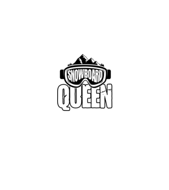 snowboard queen 01 model negru pe tricou