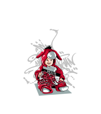Graffiti model alb pe tricou