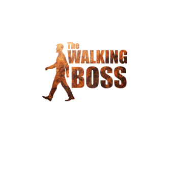 Walking boss model negru pe tricou