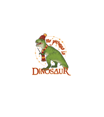My patronus is dinosaur model negru pe tricou