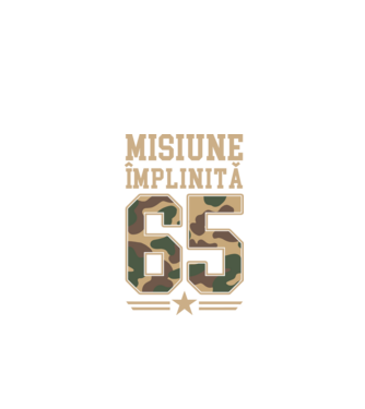 Misiune împlinită 65 model negru pe tricou