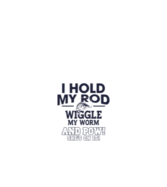 I hold my rod model alb pe tricou