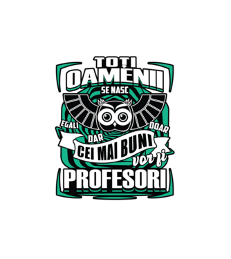 Toți oamenii profesori model alb pe tricou