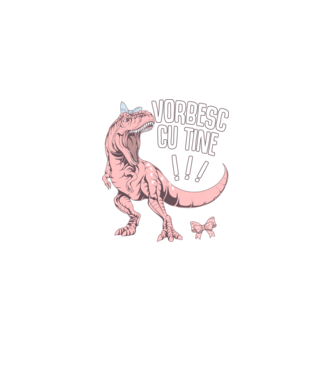 Vorbesc cu tine! #mamasaurus model negru pe tricou